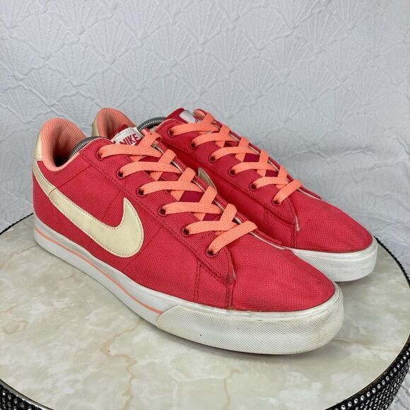 Nike Court Legacy Shoes Womens 12 Coral Tennis Streetwear Low Top Skate Sneakers - Picture 2 of 13